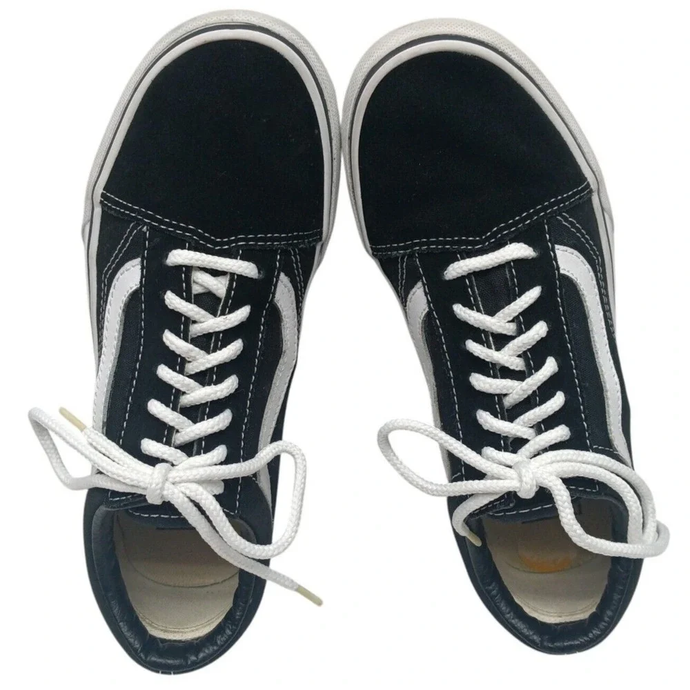Vans Old Skool‎ Sk8-Lo Black Sneakers Low Top Lace Skate Shoes Youth 3.5 B / 5 G